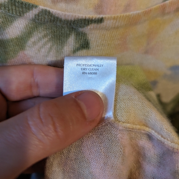 TSE Floral Cashmere Tank Top | Size Small - Picture 5 of 5